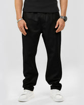 Plus Size Drawstring Straight Fit Gabardine Pants