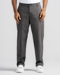 Straight Fit Gabardine Pants-Side Pocket