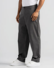 Straight Fit Gabardine Pants-Side Pocket