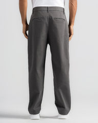 Straight Fit Gabardine Pants-Side Pocket