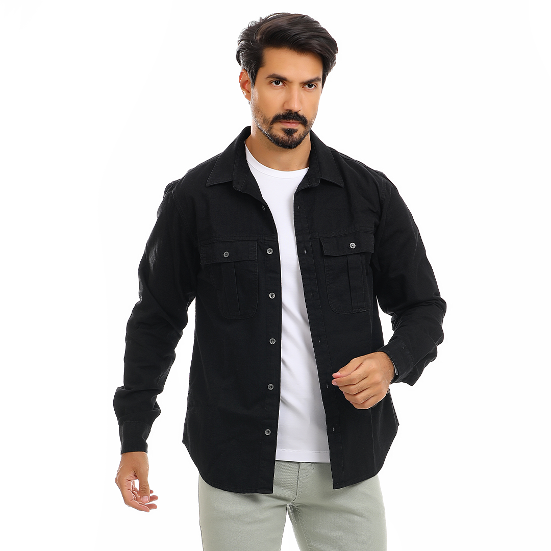 Denim Shirt With Two Pocket