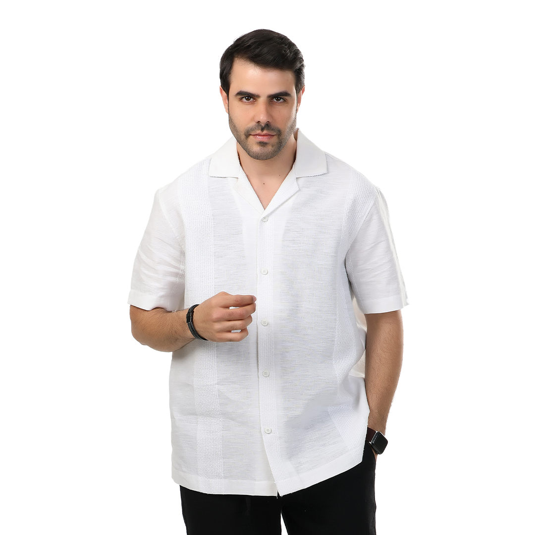 Regular Fit Linen Striped Shirt