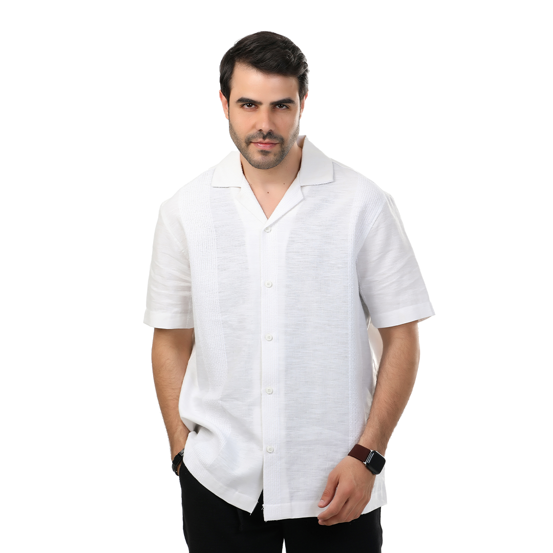Regular Fit Linen Striped Shirt