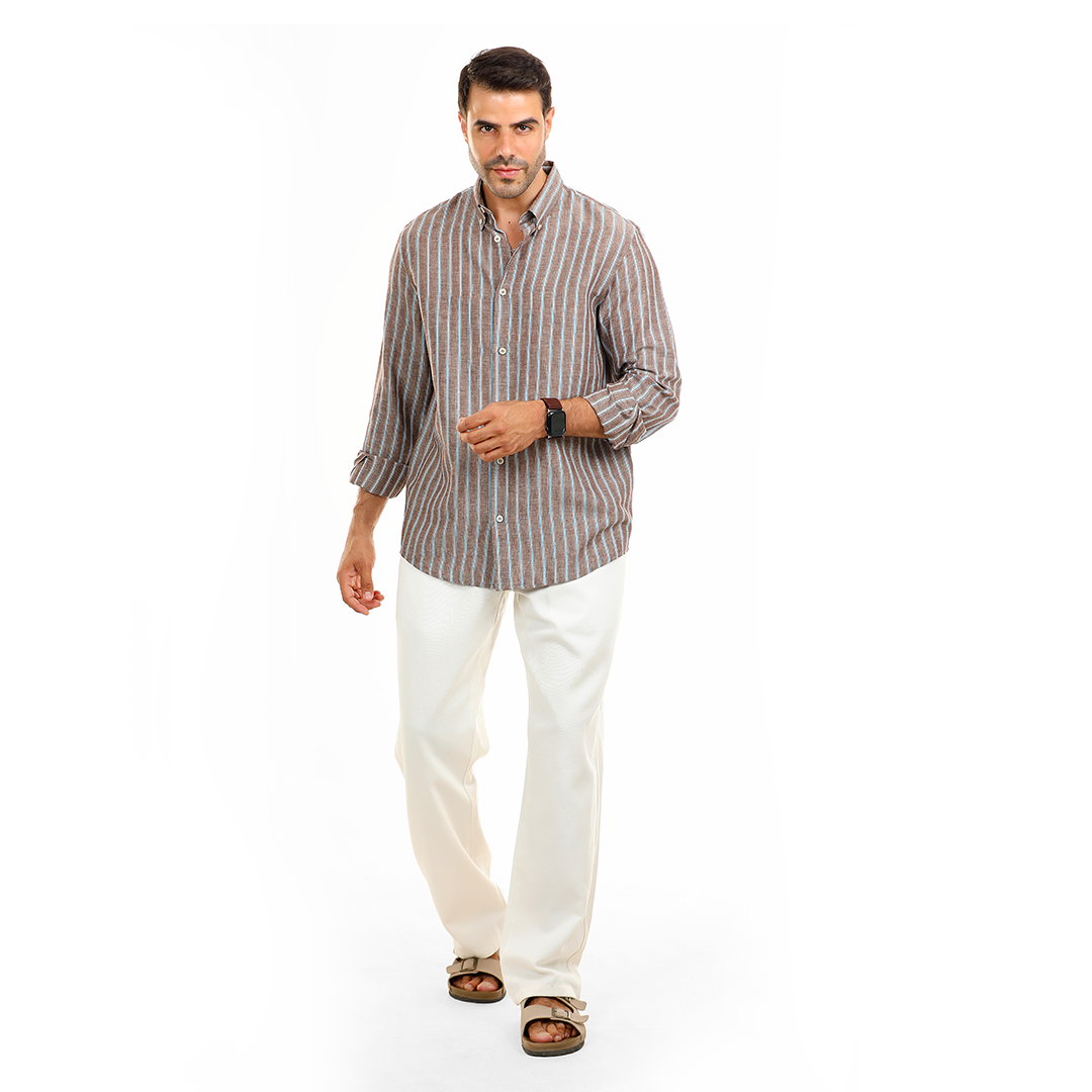 Regular Fit Stripped Lenin Shirt