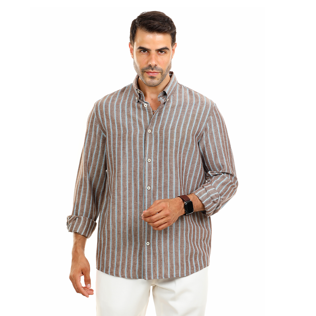 Regular Fit Stripped Lenin Shirt