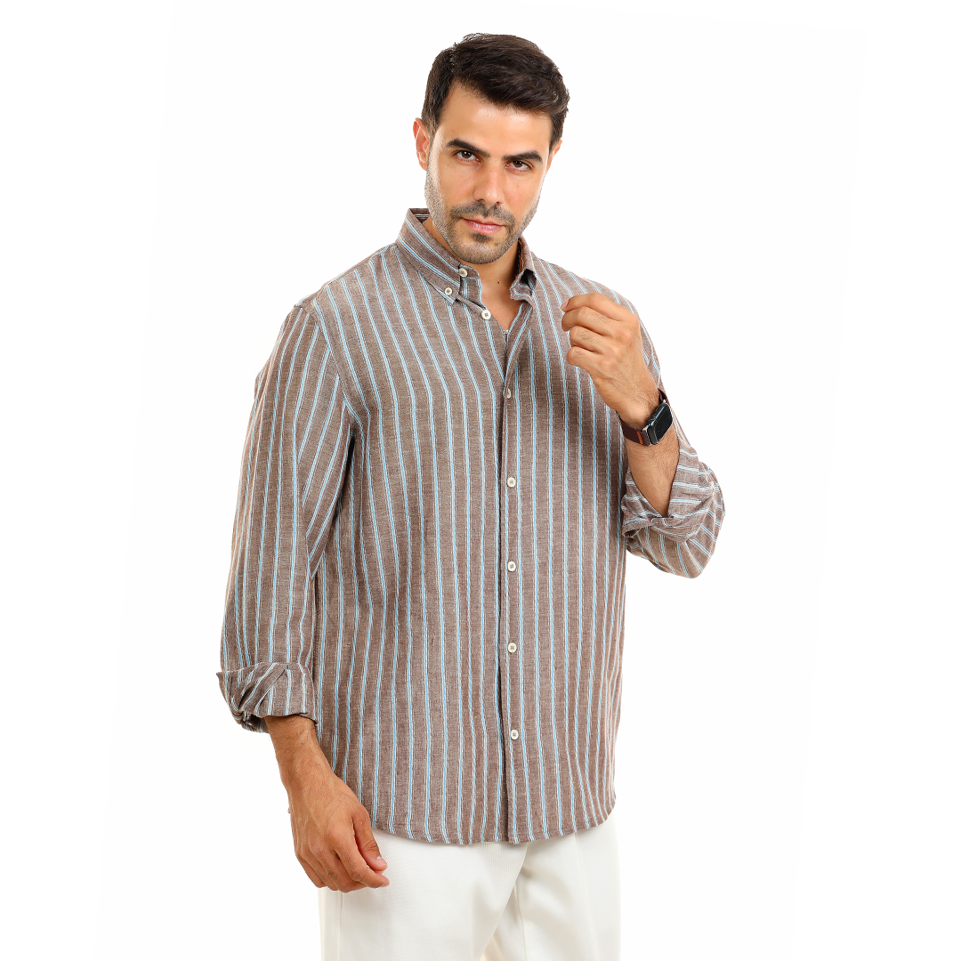 Regular Fit Stripped Lenin Shirt