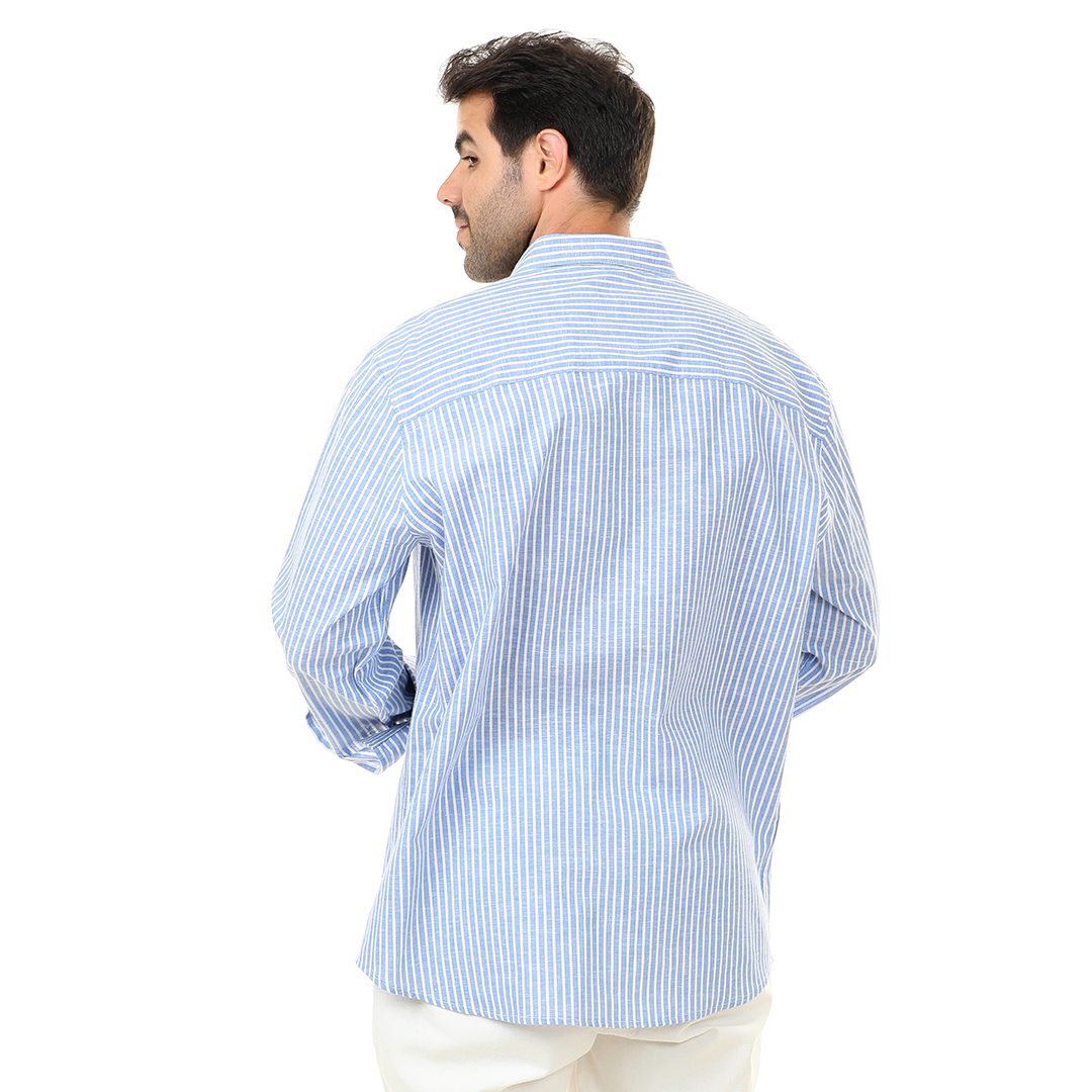 Regular Fit Stripped Linen Shirt