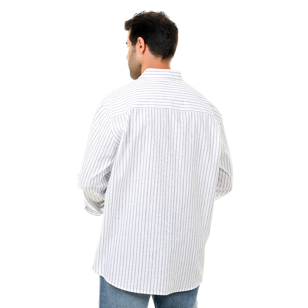Regular Fit Stripped Linen Shirt
