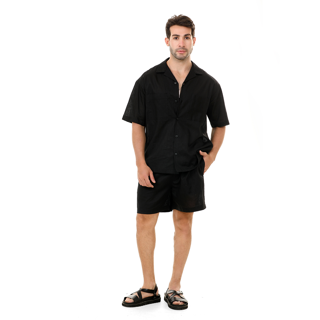 Regular Fit Linen Shirt Short Sleeve