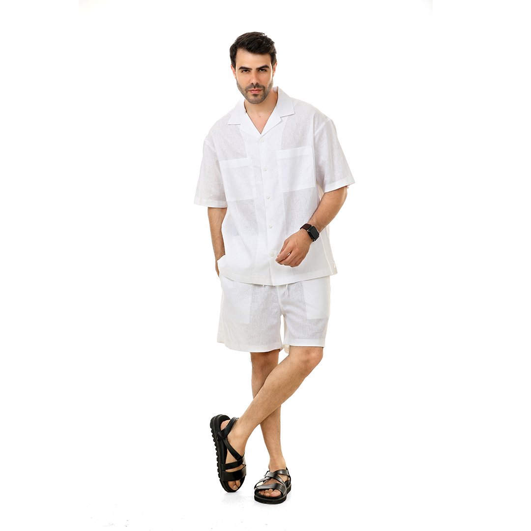 Regular Fit Linen Shirt Short Sleeve