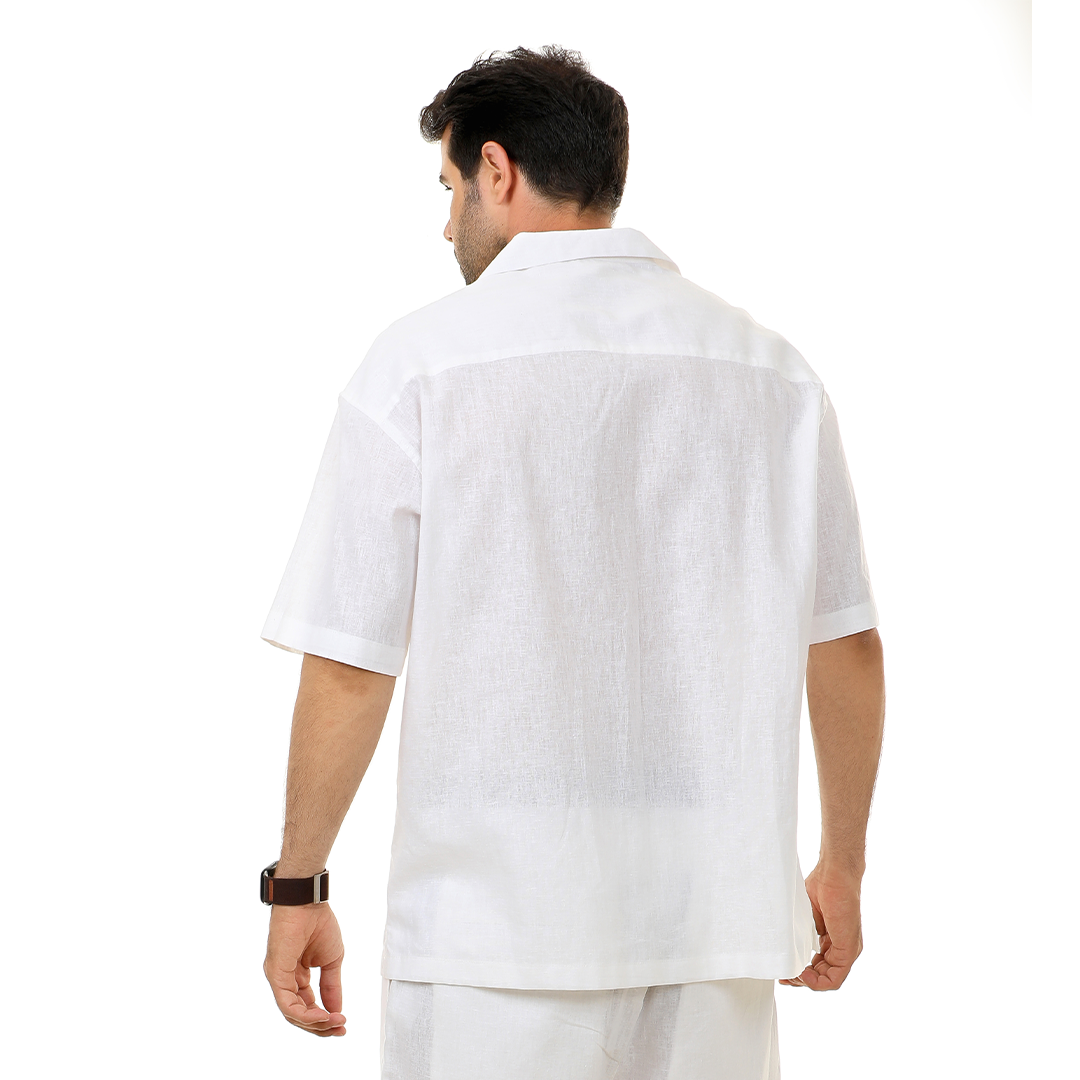 Regular Fit Linen Shirt Short Sleeve