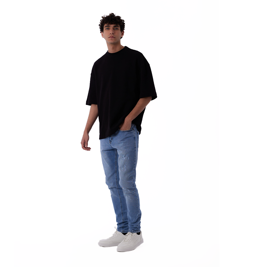 Ripped Carrot Fit Jeans Pants