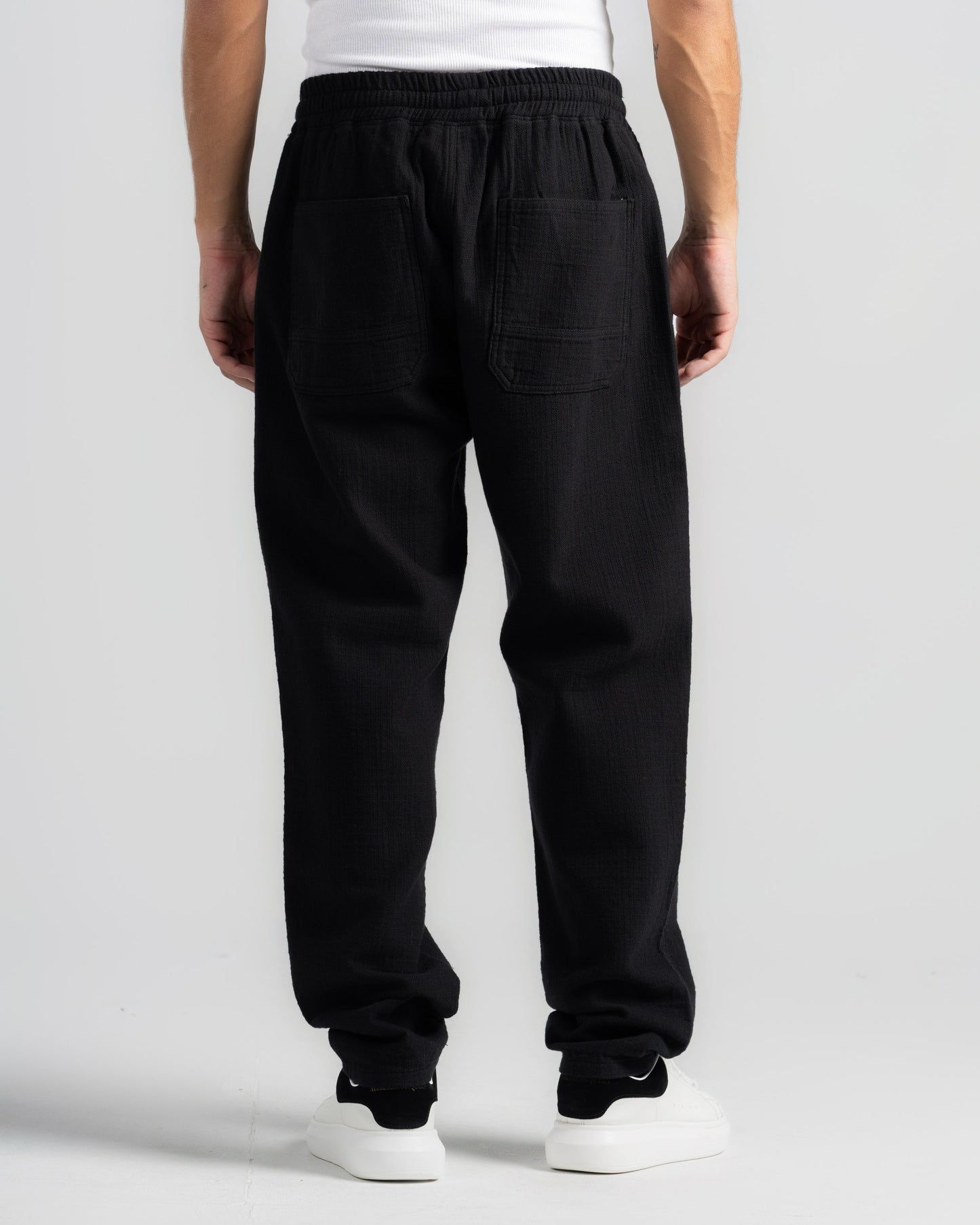 TEXTURED CHECK TROUSERS