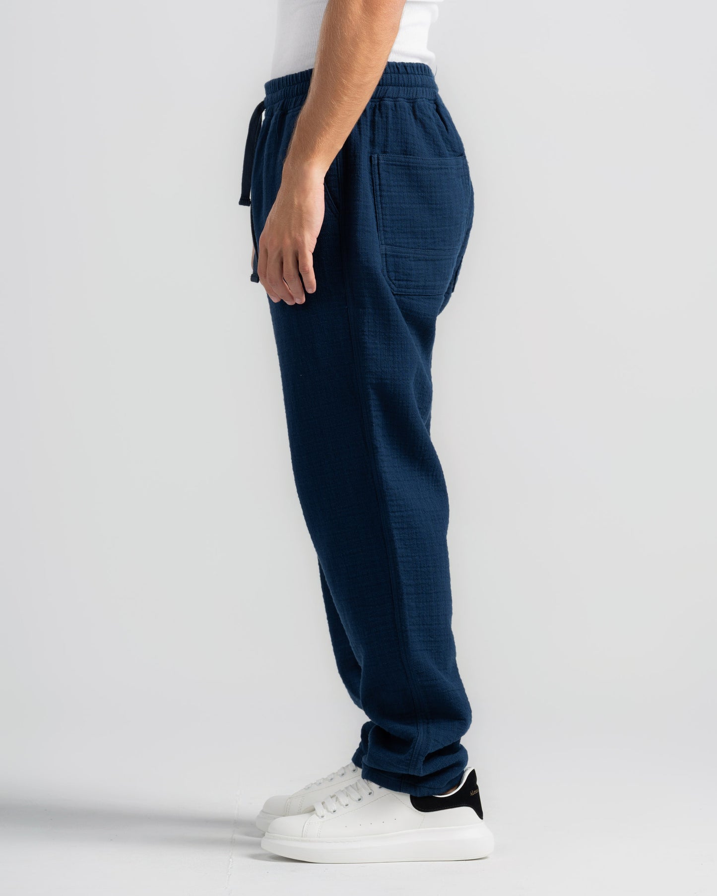 TEXTURED CHECK TROUSERS