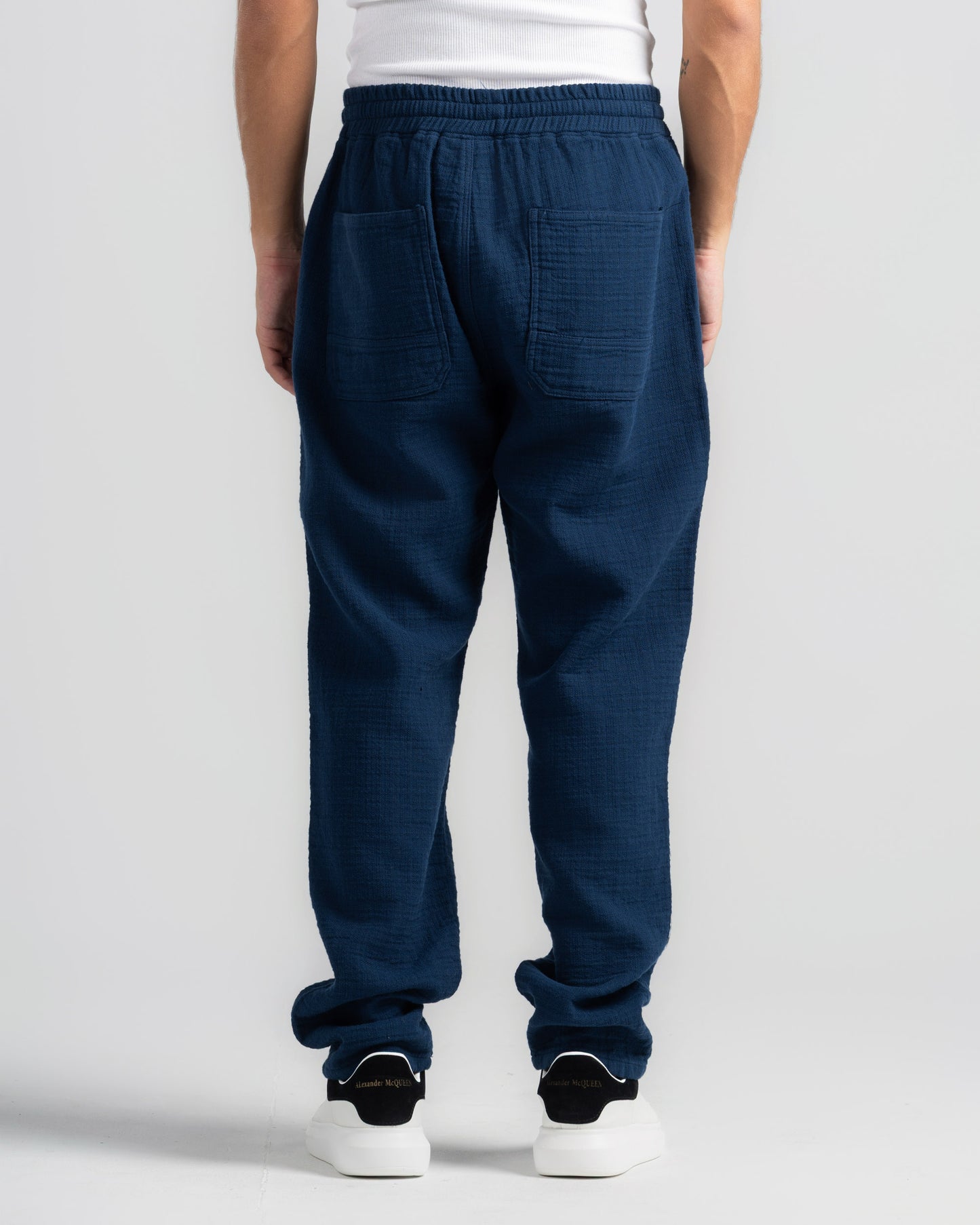 TEXTURED CHECK TROUSERS
