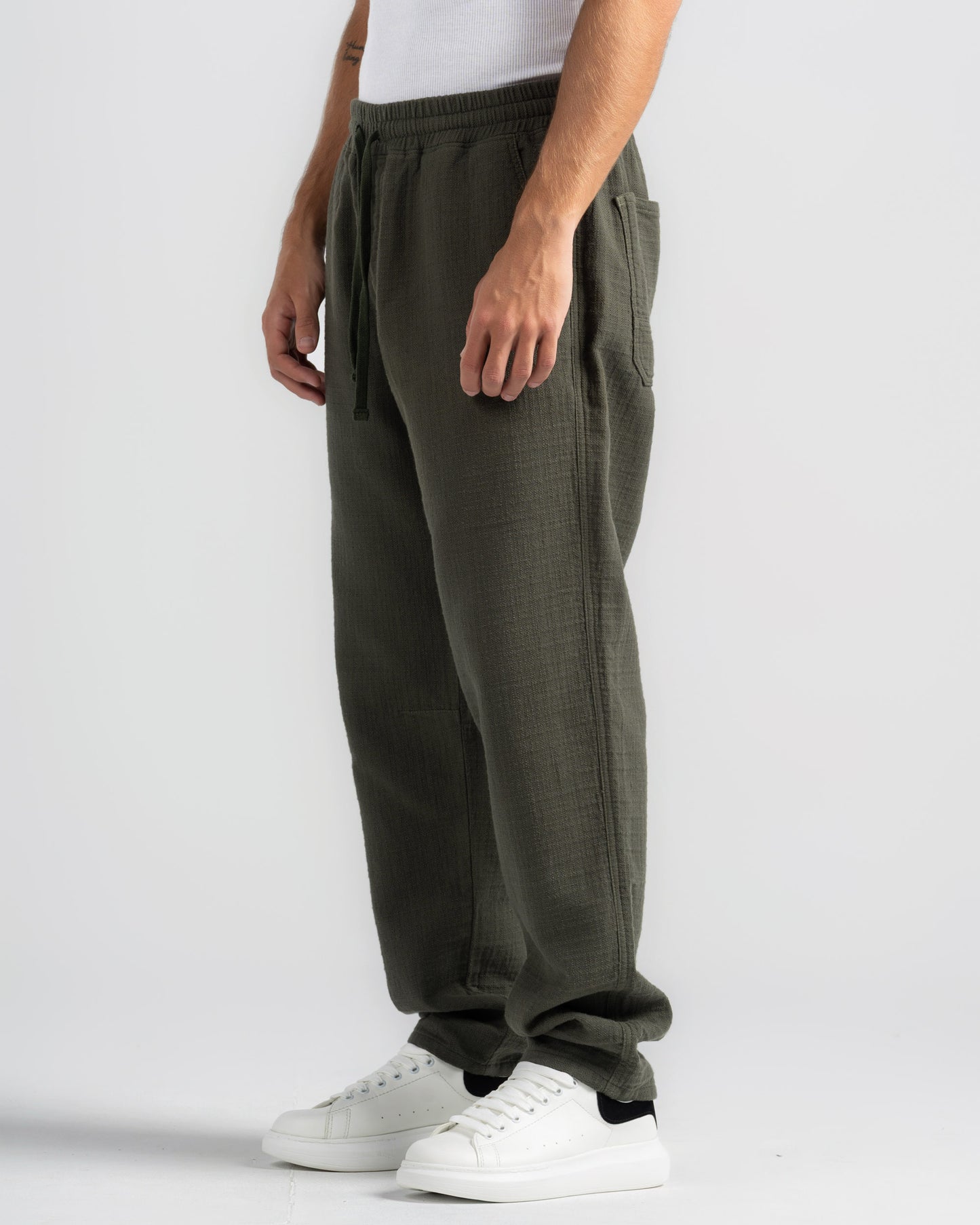 TEXTURED CHECK TROUSERS
