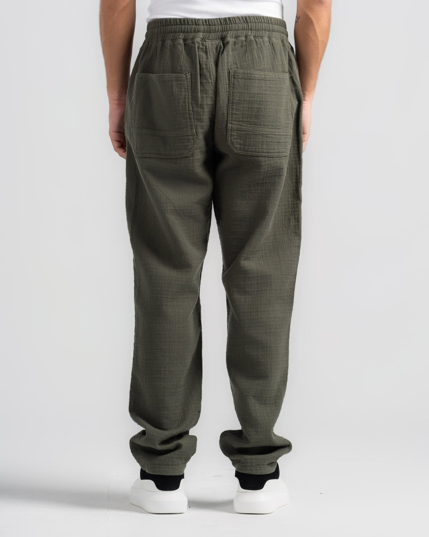 TEXTURED CHECK TROUSERS