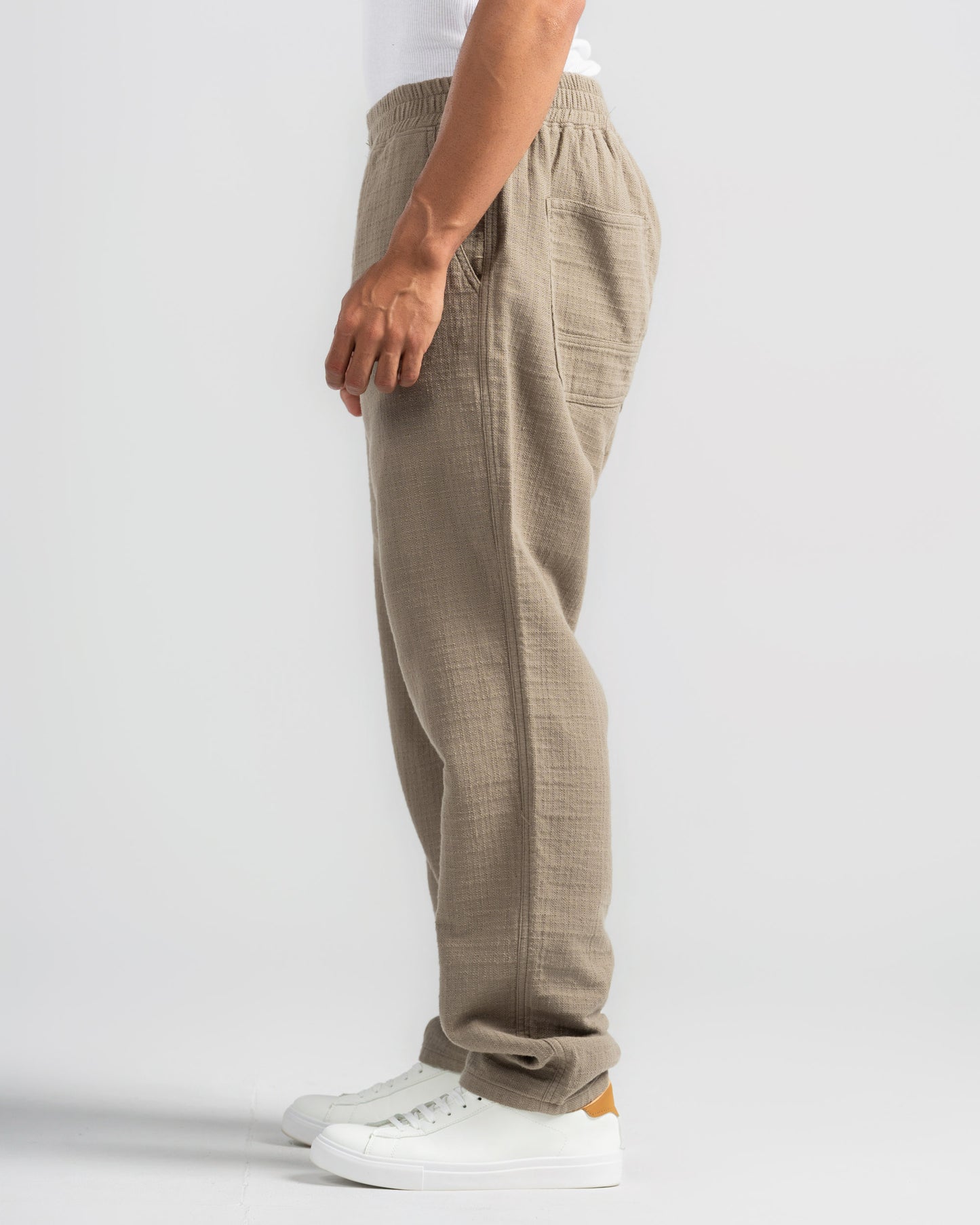 TEXTURED CHECK TROUSERS
