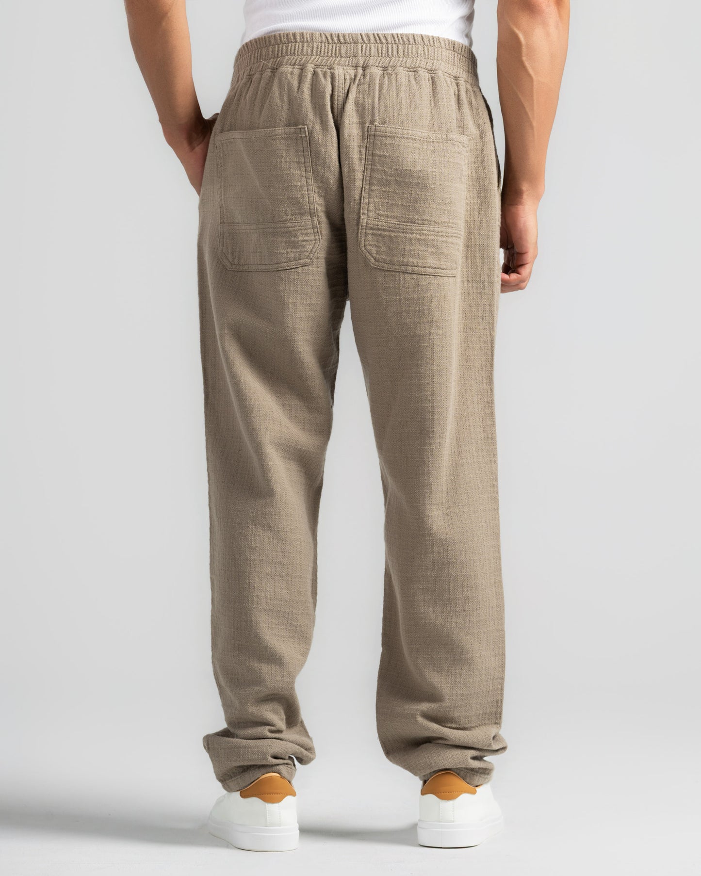 TEXTURED CHECK TROUSERS