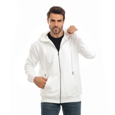 Solid Hoodie with Full Zip and Pockets