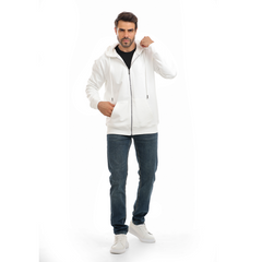 Solid Hoodie with Full Zip and Pockets