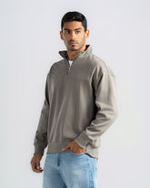 BASIC QUARTER-ZIP SWEATSHIRT
