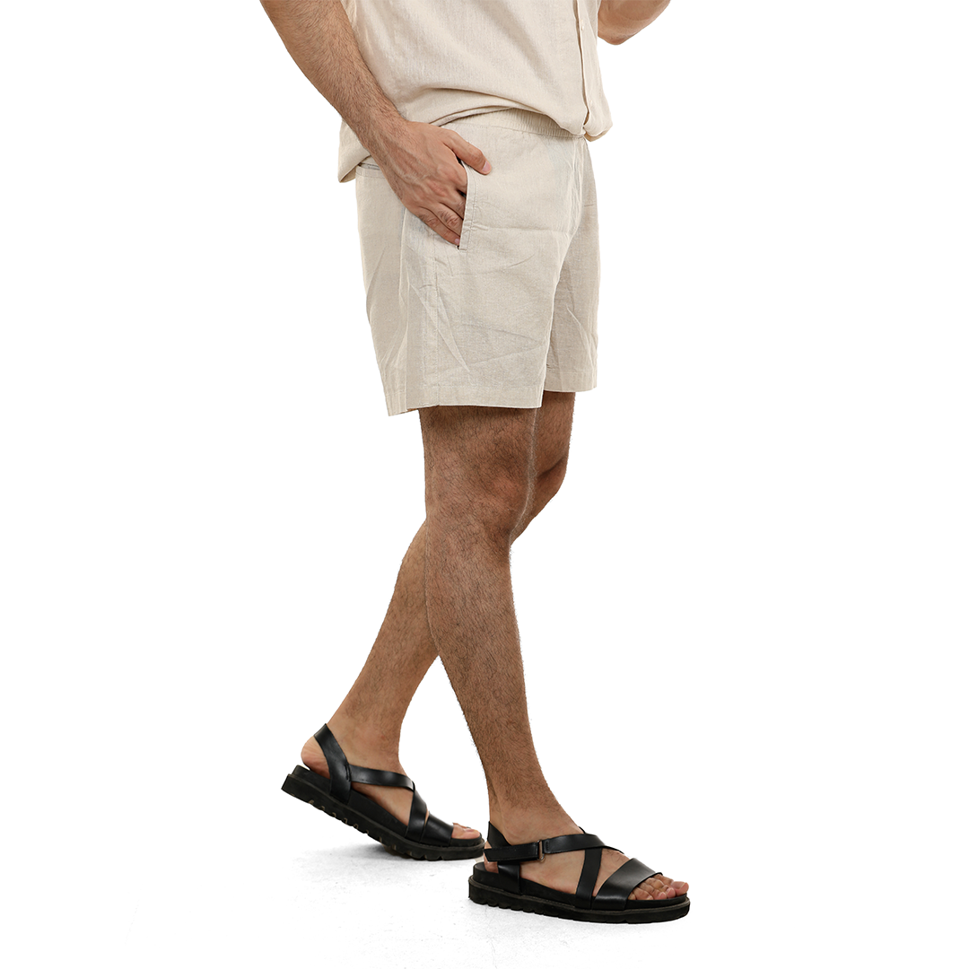 Linen Blend Drawsting Shorts