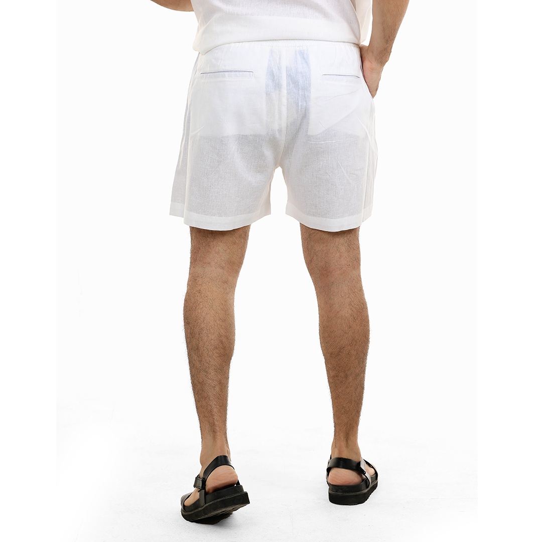 Linen Blend Drawsting Shorts