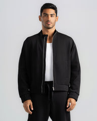 Cotton blend jacket with pockets