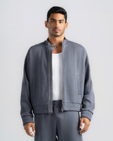 Cotton blend jacket with pockets