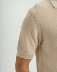 TEXTURED KNIT POLO SHIRT With Zip