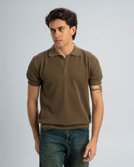 TEXTURED KNIT POLO SHIRT