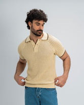RIB KNIT POLO SHIRT