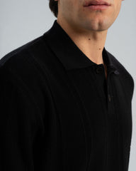TEXTURED KNIT POLO SHIRT