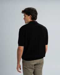 TEXTURED KNIT POLO SHIRT