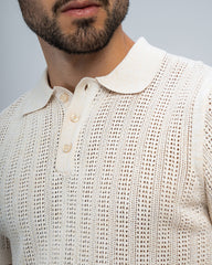 RIB KNIT POLO SHIRT