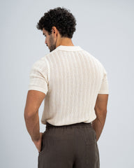 RIB KNIT POLO SHIRT