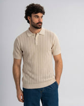 RIB KNIT POLO SHIRT