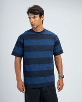STRIPED JACQUARD T-SHIRT