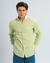 REGULAR FIT LINEN-COTTON SHIRT