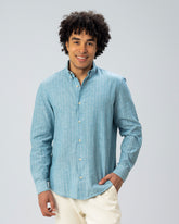 Stripped Regular Fit Linen Shirt