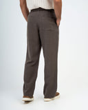 RELAXED FIT COTTON/LINEN TROUSERS