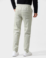 Drawstring Straight Fit Gabardine Pants