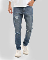 Ripped Carrot Fit Jeans Pants