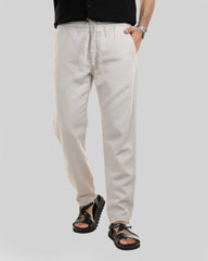 Drawstring Straight Fit Gabardine Pants