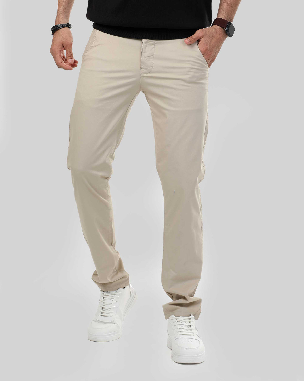 SLIM FIT SOFT TROUSERS