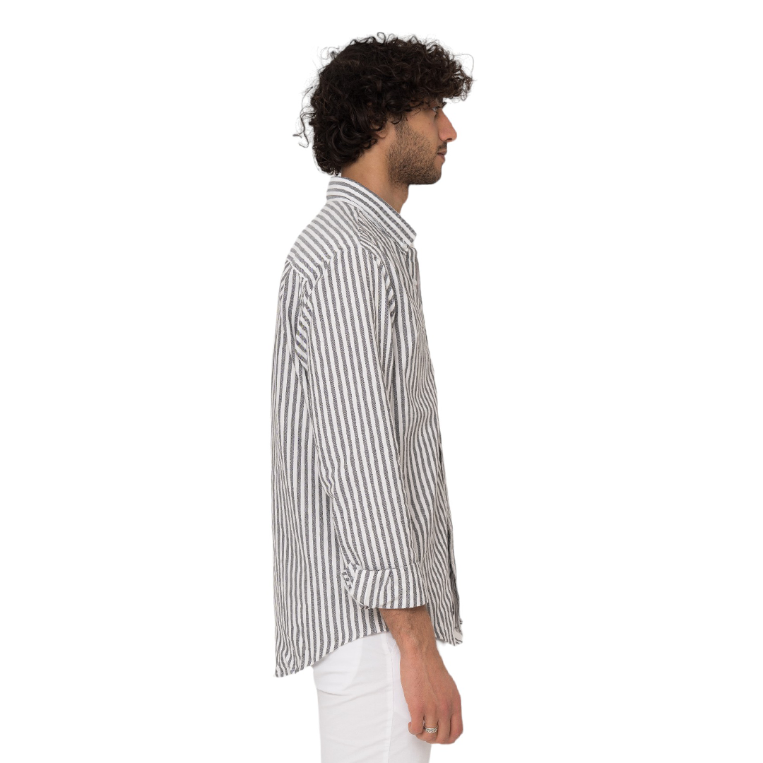 Slim Fit Striped Oxford Shirt