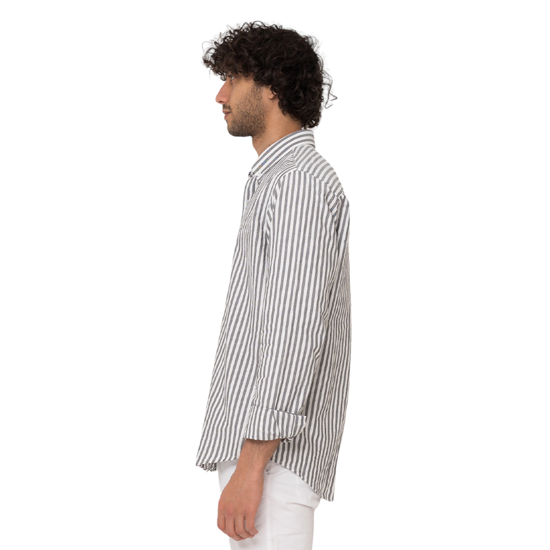 Slim Fit Striped Oxford Shirt