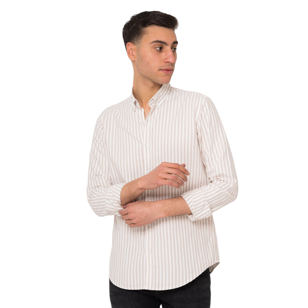 Slim Fit Striped Oxford Shirt