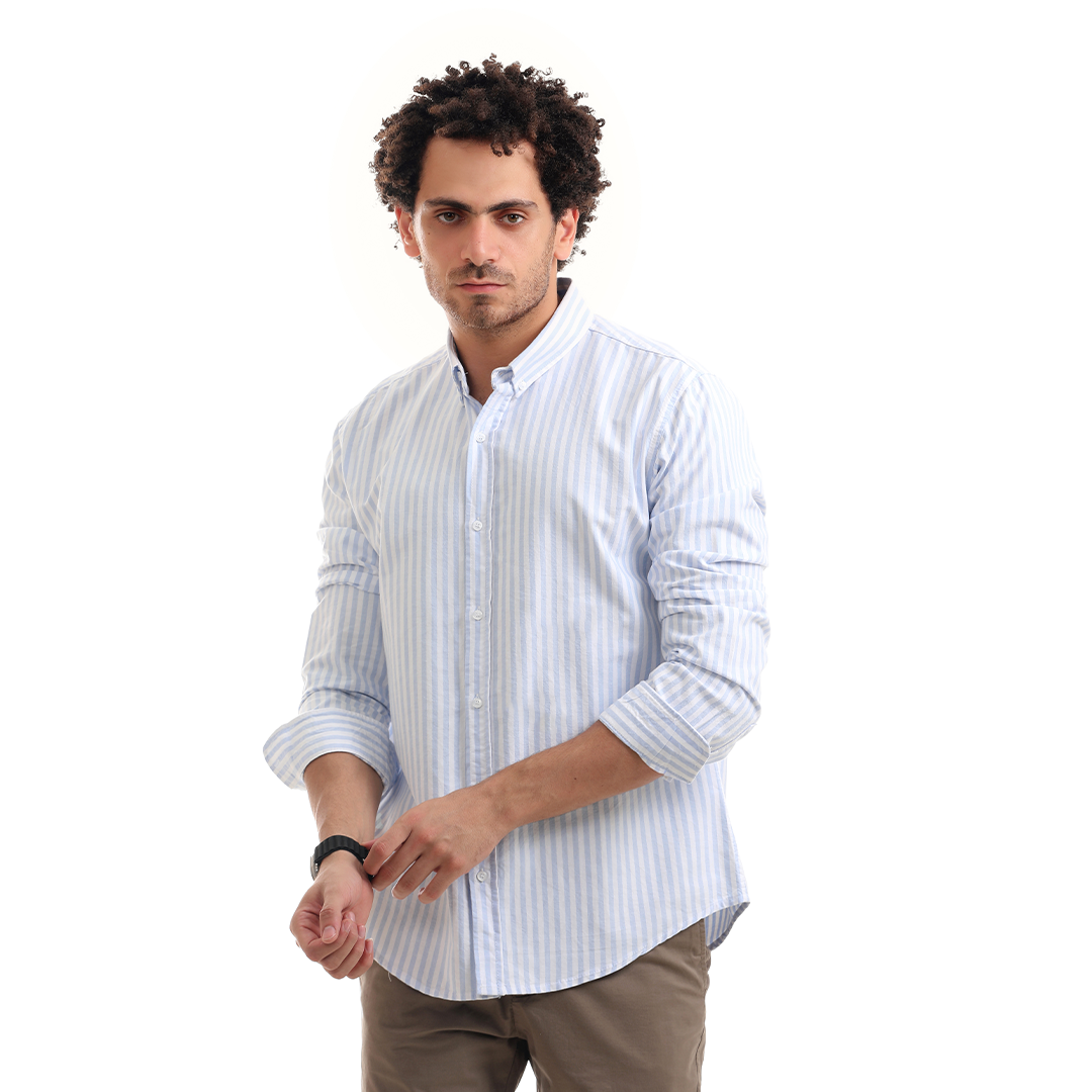 Slim Fit Striped Oxford Shirt